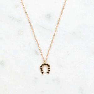 LA Hearts Rhinestone Horseshoe Necklace